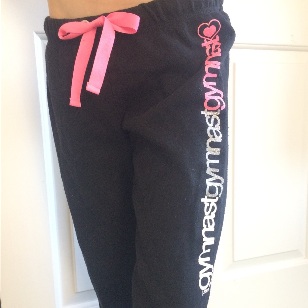 Justice black gymnastics sweatpants